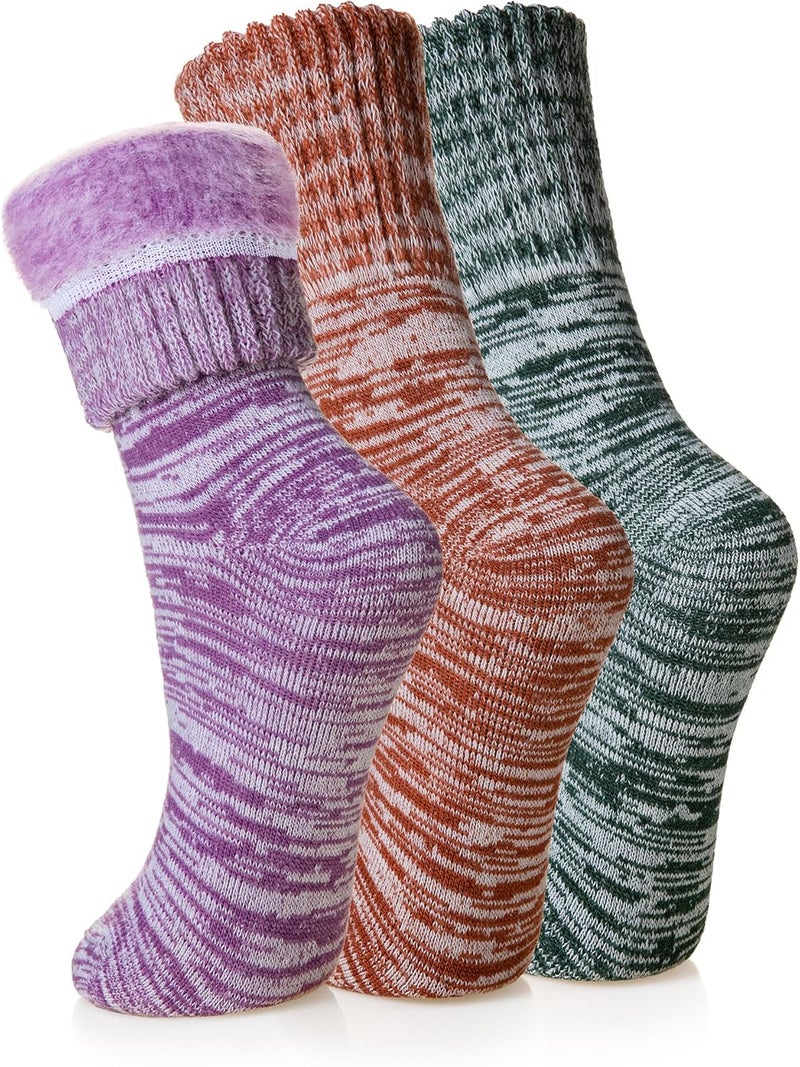 Velice Winter Warm Thermal Socks for Women Extra Thick Insulated Heated Crew Boot Socks for Cold Weather 5 Pairs - Image 1